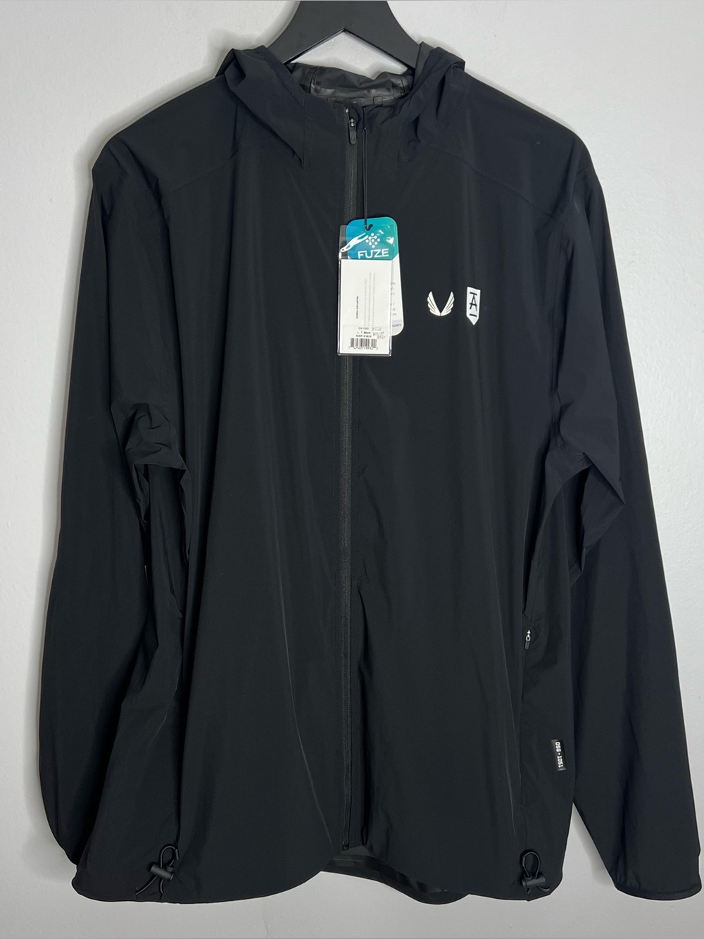 ASRV Aerotex Lightweight Windbreaker Jacket Mens Large Black DSG-1051 NWT
